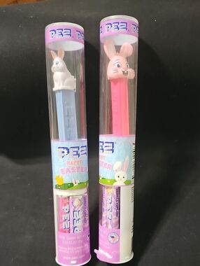 PEZ Happy Easter Bunny PEZ Candy Dispensers - Pink & Light Blue